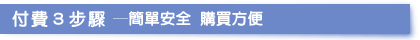 付費3步驟 簡單安全 購買方便